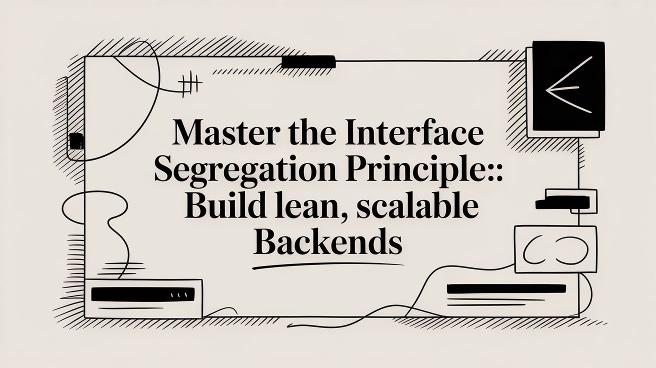 Segregate Design Master the interface segregation principle: Build lean, scalable backends