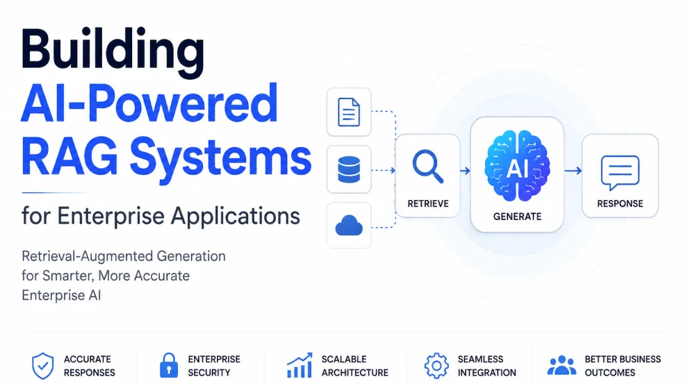 Architecture of an AI-powered RAG system for enterprise applications