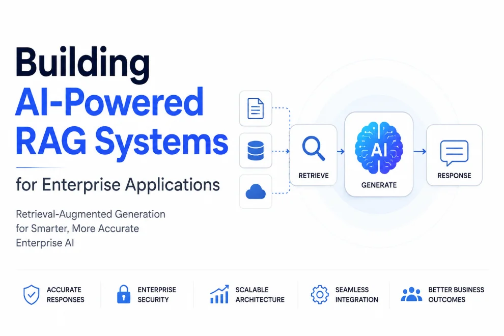 Architecture of an AI-powered RAG system for enterprise applications